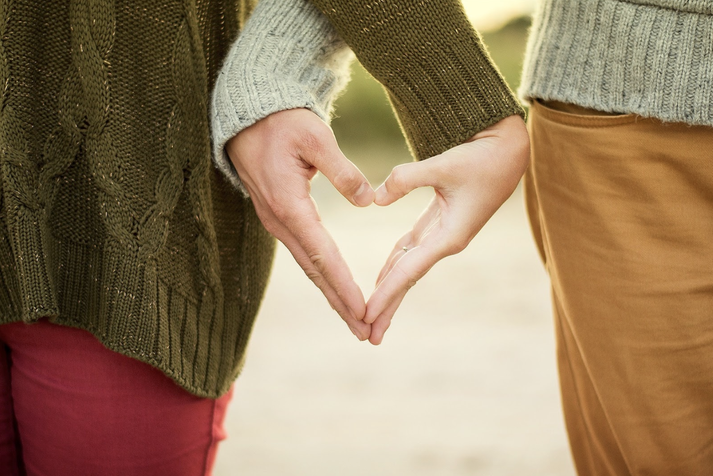 Hands in heart shape